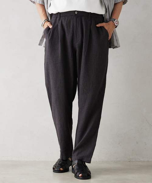 JOURNAL STANDARD relume（ジャーナルスタンダード　レリューム）の「European Flax / ヨーロピアンフラックス リネンイージースラックス（スラックス・メンズ・ナチュラル/ブラック系その他/コバルトブルー・LARGE/MEDIUM）」の15枚目の写真