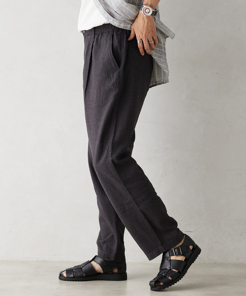 JOURNAL STANDARD relume（ジャーナルスタンダード　レリューム）の「European Flax / ヨーロピアンフラックス リネンイージースラックス（スラックス・メンズ・ナチュラル/ブラック系その他/コバルトブルー・LARGE/MEDIUM）」の16枚目の写真