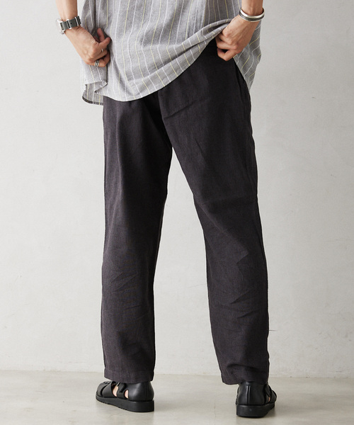 JOURNAL STANDARD relume（ジャーナルスタンダード　レリューム）の「European Flax / ヨーロピアンフラックス リネンイージースラックス（スラックス・メンズ・ナチュラル/ブラック系その他/コバルトブルー・LARGE/MEDIUM）」の17枚目の写真