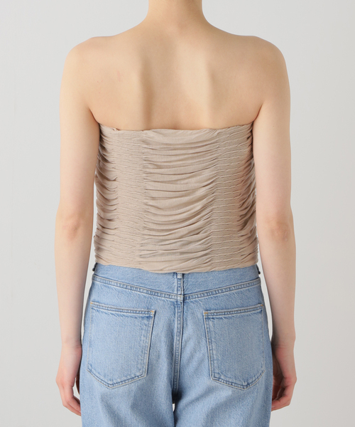 IENA(イエナ)の「Raspail/ラスパイユ SHIRRINNG TUBE TOP RB-203(チューブトップ・レディース・ベージュ・FREE)」の3枚目の写真