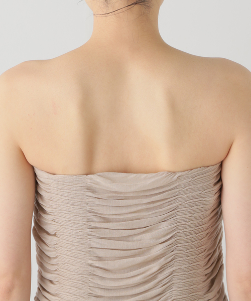 IENA(イエナ)の「Raspail/ラスパイユ SHIRRINNG TUBE TOP RB-203(チューブトップ・レディース・ベージュ・FREE)」の7枚目の写真