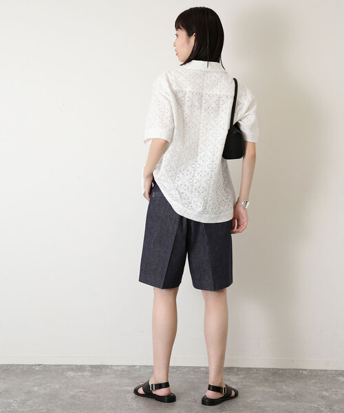 SLOBE IENA（スローブイエナ）の「レースハーフスリーブシャツ（シャツ