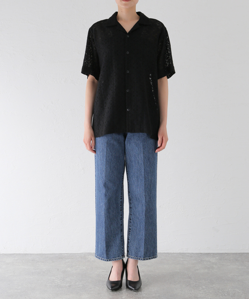 SLOBE IENA（スローブイエナ）の「レースハーフスリーブシャツ（シャツ
