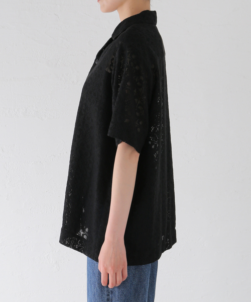 SLOBE IENA（スローブイエナ）の「レースハーフスリーブシャツ（シャツ