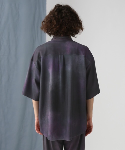 HARE（ハレ）の「【SET UP対応】プリーツブラーガラシャツ(HARE)（シャツ/ブラウス・メンズ・ブルー/ブラック・FREE）」の16枚目の写真