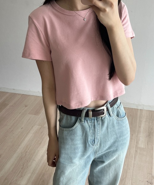 トップス RiRi カラーちびTシャツ【RL】（Tシャツ/カットソー）｜RiLi（リリ