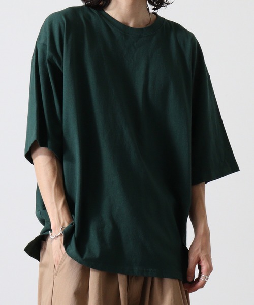 CROSS & STITCH(クロスステッチ)の「CROSS & STITCH 6.2オンス オープンエンド マックスウェイト オーバーサイズ 半袖 Tシャツ(Tシャツ/カットソー・メンズ・ホワイト/ダークブルー/ブラック/ストーン/アーミー/アッシュグレー/ダークグリーン・L/M/XL)」の5枚目の写真