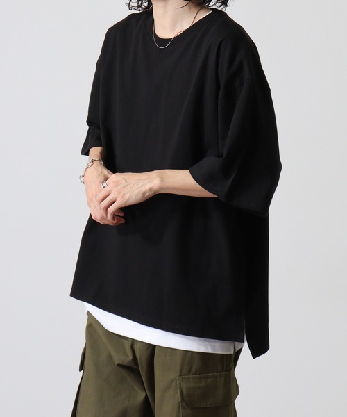 CROSS & STITCH(クロスステッチ)の「CROSS & STITCH 6.2オンス オープンエンド マックスウェイト オーバーサイズ 半袖 Tシャツ(Tシャツ/カットソー・メンズ・ホワイト/ダークブルー/ブラック/ストーン/アーミー/アッシュグレー/ダークグリーン・L/M/XL)」の10枚目の写真