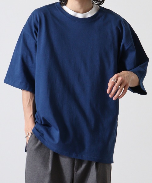 CROSS & STITCH(クロスステッチ)の「CROSS & STITCH 6.2オンス オープンエンド マックスウェイト オーバーサイズ 半袖 Tシャツ(Tシャツ/カットソー・メンズ・ホワイト/ダークブルー/ブラック/ストーン/アーミー/アッシュグレー/ダークグリーン・L/M/XL)」の13枚目の写真