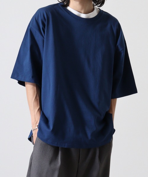 CROSS & STITCH(クロスステッチ)の「CROSS & STITCH 6.2オンス オープンエンド マックスウェイト オーバーサイズ 半袖 Tシャツ(Tシャツ/カットソー・メンズ・ホワイト/ダークブルー/ブラック/ストーン/アーミー/アッシュグレー/ダークグリーン・L/M/XL)」の17枚目の写真