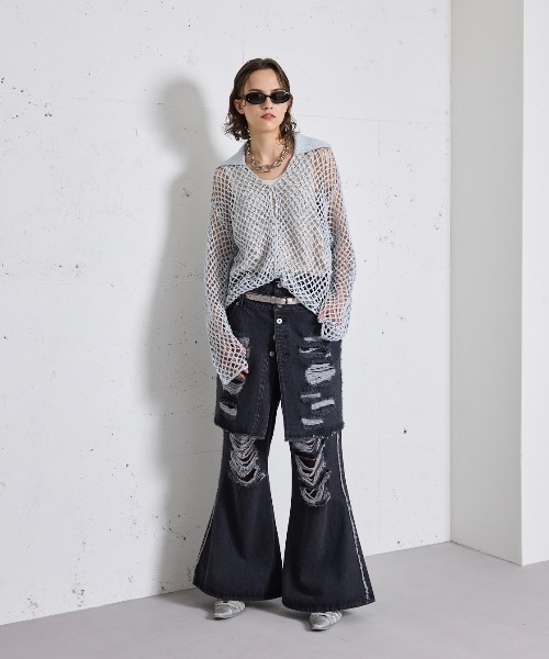 seyto サイズ2 / ハンドニットラメカーディガン seyto（セイト）の「Hand knit lame cardigan / ハンドニット