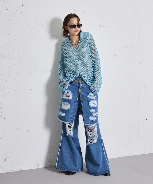 【新品未使用】24SS Hand knit lame cardigan seyto（セイト）の「Hand knit lame cardigan / ハンドニット
