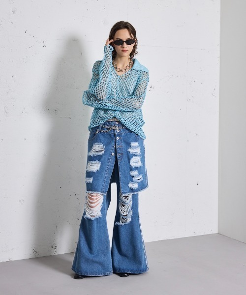 【新品未使用】24SS Hand knit lame cardigan seyto（セイト）の「Hand knit lame cardigan / ハンドニット