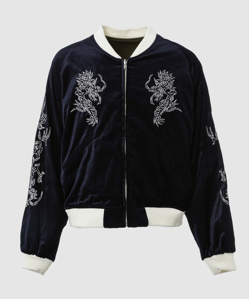 SASQUATCHfabrix.(サスクワァッチファブリックス)の「“EASTEND DRAGON” SOUVENIR JACKET(その他アウター・メンズ・その他/ブラック×ブラック・M/L)」の1枚目の写真