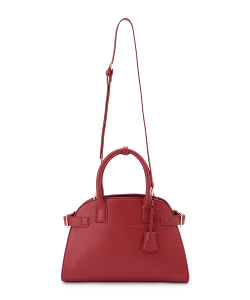 VIS(ビス)の「【大容量】【2WAY】キーチャーム付きボストンバッグ(トートバッグ・レディース・ベージュ系その他2/ブラック/レッド系その他2・FREE)」の7枚目の写真