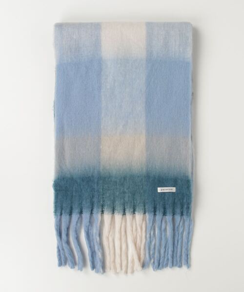 paravion(パラビオン)の「チェックボリュームマフラー(マフラー・レディース・ブラウン/イエロー/ブルー・FREE)」の6枚目の写真