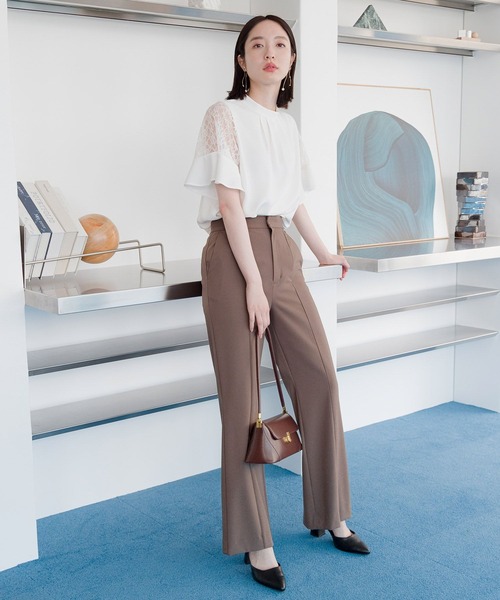 【選べるネックデザイン】ソデレースブラウス136094（シャツ/ブラウス）｜Andemiu（アンデミュウ）