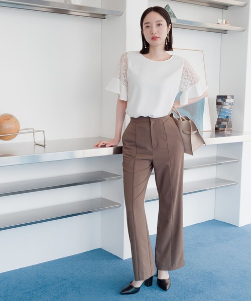 【選べるネックデザイン】ソデレースブラウス136094（シャツ/ブラウス）｜Andemiu（アンデミュウ）