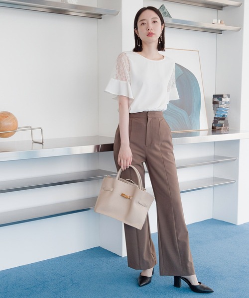 【選べるネックデザイン】ソデレースブラウス136094（シャツ/ブラウス）｜Andemiu（アンデミュウ）