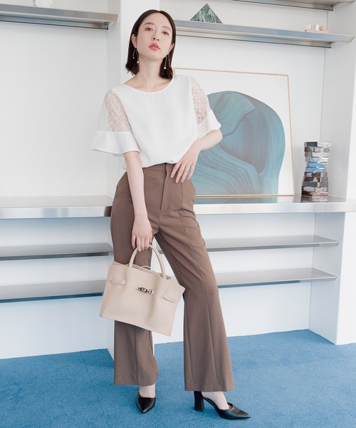 【選べるネックデザイン】ソデレースブラウス136094（シャツ/ブラウス）｜Andemiu（アンデミュウ）