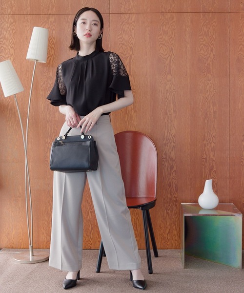 【選べるネックデザイン】ソデレースブラウス136094（シャツ/ブラウス）｜Andemiu（アンデミュウ）