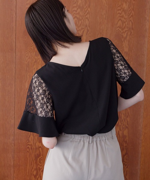 【選べるネックデザイン】ソデレースブラウス136094（シャツ/ブラウス）｜Andemiu（アンデミュウ）
