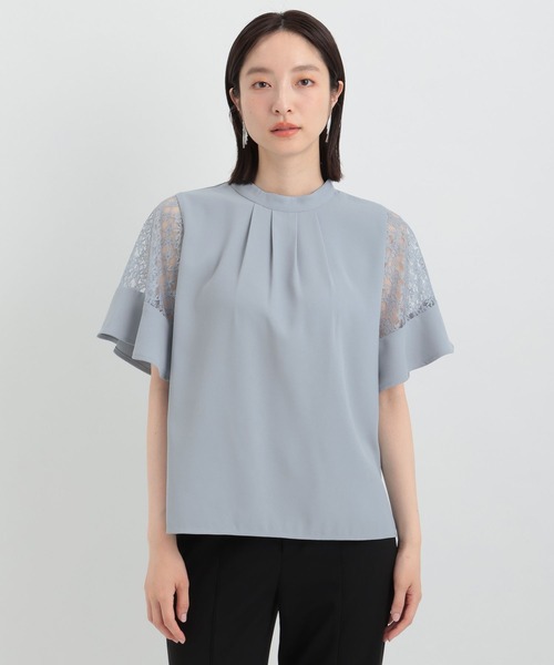 【選べるネックデザイン】ソデレースブラウス136094（シャツ/ブラウス）｜Andemiu（アンデミュウ）