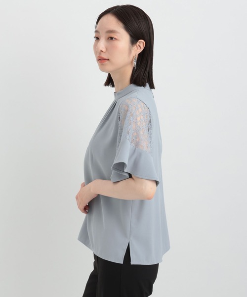 【選べるネックデザイン】ソデレースブラウス136094（シャツ/ブラウス）｜Andemiu（アンデミュウ）