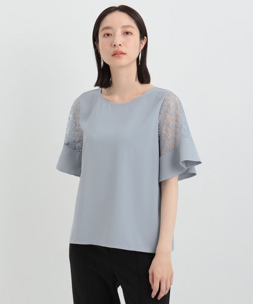 【選べるネックデザイン】ソデレースブラウス136094（シャツ/ブラウス）｜Andemiu（アンデミュウ）