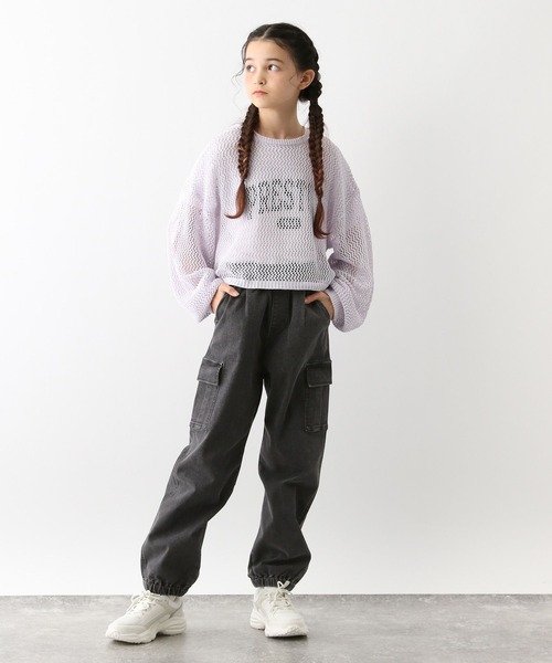 GLOBAL WORK(グローバルワーク)の「スゴラクストレッチカーゴジョグパンツ/115788(カーゴパンツ・キッズ・ブラック系その他/カーキ/ブラック/ライトブルー・120cm/130cm/140cm/150cm/160cm/170cm)」の7枚目の写真