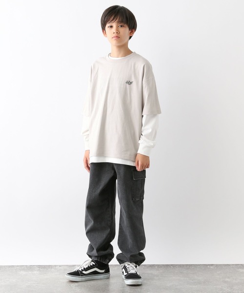 GLOBAL WORK(グローバルワーク)の「スゴラクストレッチカーゴジョグパンツ/115788(カーゴパンツ・キッズ・ブラック系その他/カーキ/ブラック/ライトブルー・120cm/130cm/140cm/150cm/160cm/170cm)」の5枚目の写真