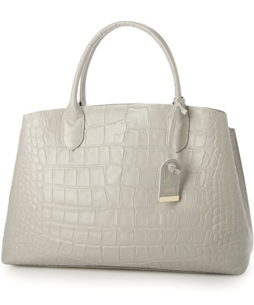 perche(ペルケ)の「ペルケ perche / WEB直営限定・牛革ユーティリティA4・2wayトートバッグ(トートバッグ・レディース・ベージュ系その他/ライトグレー/ブラック系その他/ブラック/ブルー系その他/グレー系その他・FREE)」の4枚目の写真