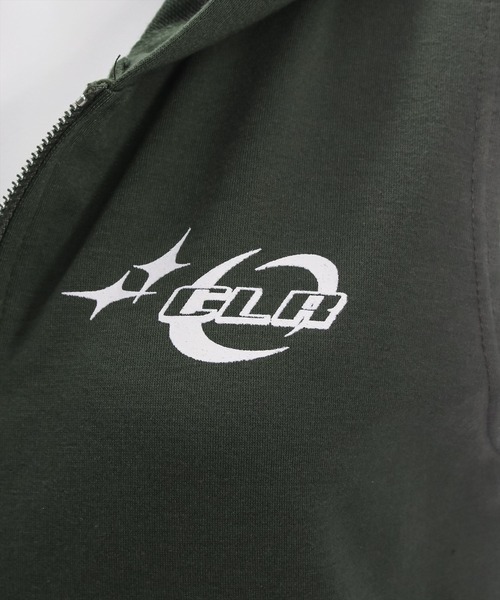 clear（クリア）の「フード付きノースリーブトップス［ストリート カジュアル Y2K］≪再入荷≫（パーカー・レディース・ブラック/カーキ/グレー・F）」の17枚目の写真