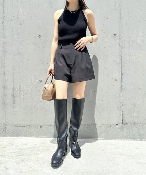 mline（エムライン）の「[mline]ショートパンツ（その他パンツ・レディース・チャコールグレー/ブラック/アイボリー・1/2）」の12枚目の写真