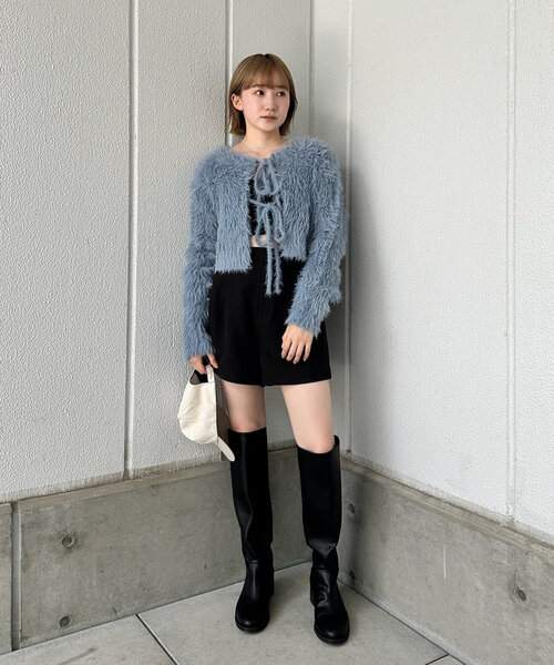 mline（エムライン）の「[mline]ショートパンツ（その他パンツ・レディース・チャコールグレー/ブラック/アイボリー・1/2）」の15枚目の写真