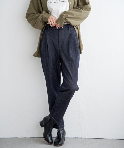 ikka（イッカ）の「【雑誌InRed web10月号掲載】GOKU楽パンツ ストレッチテーパード（その他パンツ・レディース・ブラック/ベージュ/ネイビー/ブルー/ダークグリーン・S/M/L）」の16枚目の写真