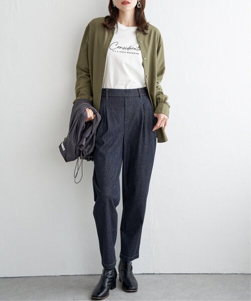 ikka（イッカ）の「【雑誌InRed web10月号掲載】GOKU楽パンツ ストレッチテーパード（その他パンツ・レディース・ブラック/ベージュ/ネイビー/ブルー/ダークグリーン・S/M/L）」の18枚目の写真