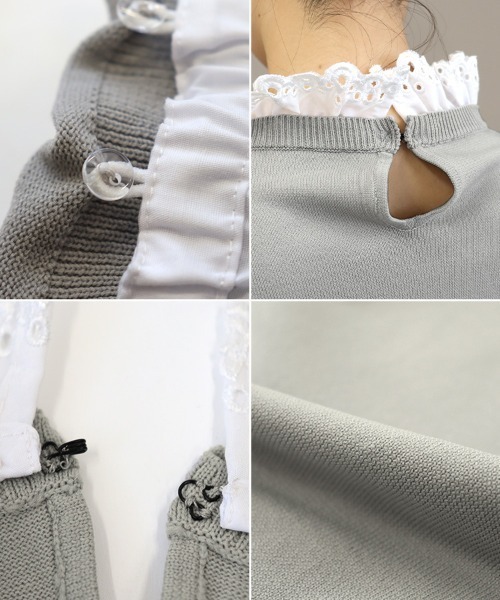 DONOBAN（ドノバン）の「2wayエッセンシャルニット（ニット/セーター・レディース・ホワイト/グレー/ブラック・ONE）」の22枚目の写真