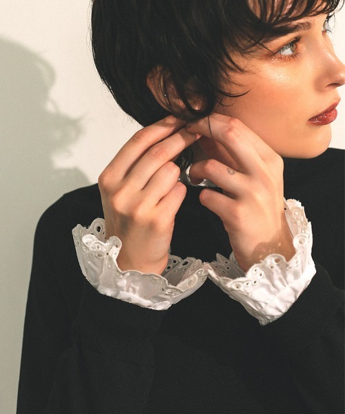 DONOBAN（ドノバン）の「2wayエッセンシャルニット（ニット/セーター・レディース・ホワイト/グレー/ブラック・ONE）」の5枚目の写真