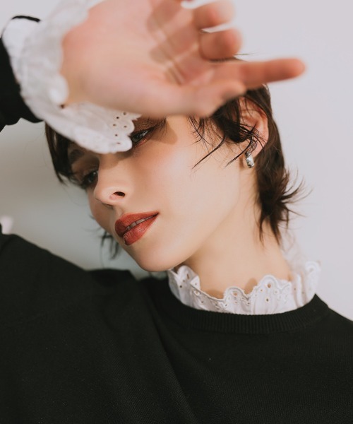 DONOBAN（ドノバン）の「2wayエッセンシャルニット（ニット/セーター・レディース・ホワイト/グレー/ブラック・ONE）」の12枚目の写真