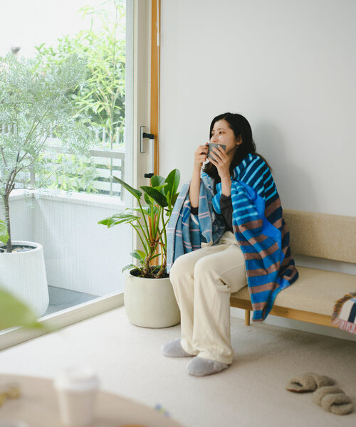 BIRTHDAY BAR（バースデイバー）の「【SAHIR サヒール】vertical line blanket（ラグ/マット・レディース・グリーン/ブルー・0）」の15枚目の写真