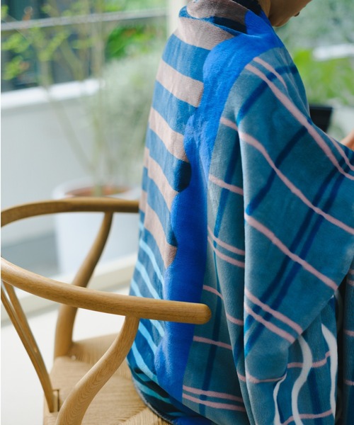 BIRTHDAY BAR（バースデイバー）の「【SAHIR サヒール】vertical line blanket（ラグ/マット・レディース・グリーン/ブルー・0）」の20枚目の写真