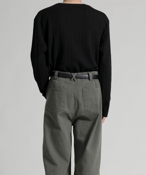 aimoha（アイモハ）の「【aimoha neo】 Soft Ribbed Long Sleeve Sweater（ニット/セーター・メンズ・グレー/ブラック・LARGE/XX-LARGE/X-LARGE）」の22枚目の写真