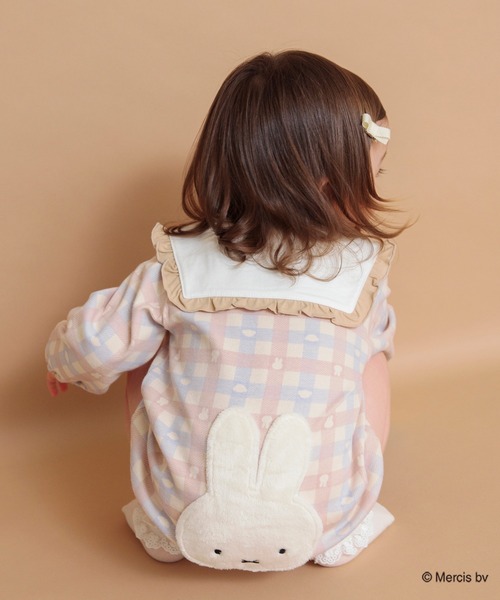 ベビー/miffy/ミッフィー】おしりモチーフ長袖カバーオール