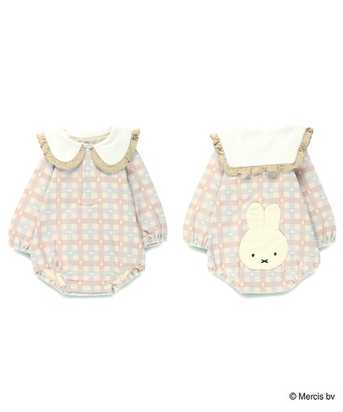 ベビー/miffy/ミッフィー】おしりモチーフ長袖カバーオール