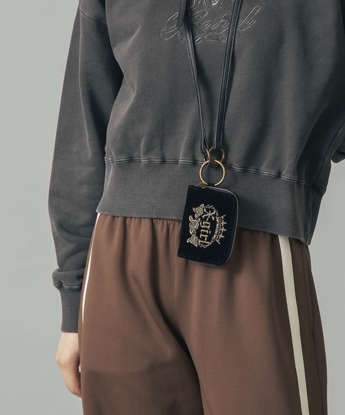 X-girl(エックスガール)の「ROSE AND CROWN COIN CARD CASE(コインケース・レディース・ブラック/ネイビー・ONE SIZE)」の4枚目の写真