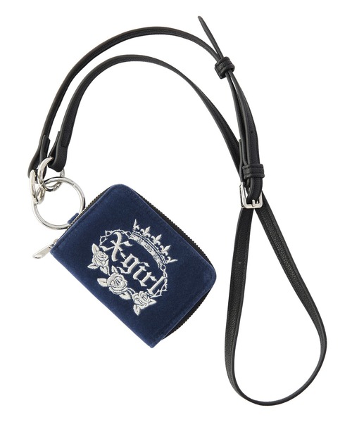 X-girl(エックスガール)の「ROSE AND CROWN COIN CARD CASE(コインケース・レディース・ブラック/ネイビー・ONE SIZE)」の8枚目の写真