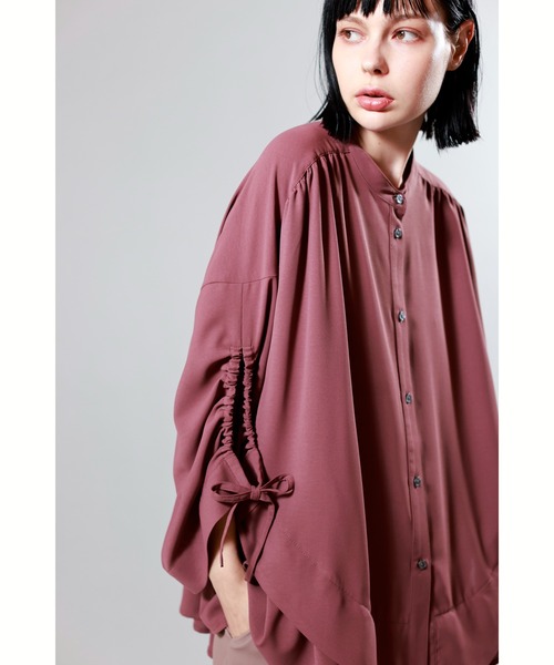 OSMOSIS（オズモーシス）の「2WAYスリットスリーブギャザーブラウス（シャツ/ブラウス・レディース・ホワイト/ブラック/グレー/ピンク系その他・ONE SIZE）」の20枚目の写真