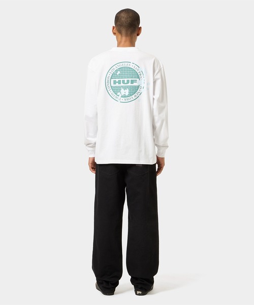 HUF（ハフ）の「MANHOLE LS TEE（Tシャツ/カットソー・メンズ・ブラック/ネイビー/ホワイト・SMALL/MEDIUM/LARGE/X-LARGE/XX-LARGE）」の5枚目の写真