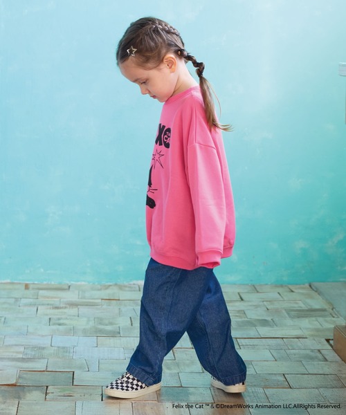 MARKEY'S（マーキーズ）の「【FELIX/フィリックス】別注トレーナー（スウェット・キッズ・杢グレー/ピンク・130/120/110/100/150/140/95/90/80）」の6枚目の写真